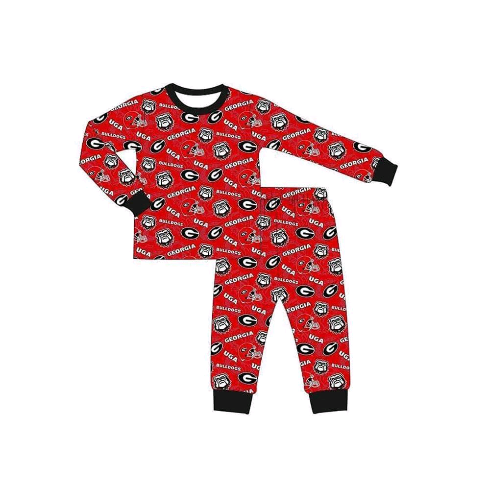 Deadline October 22 custom no moq eta 6-8weeks  Black Letter G-Dog Head Pattern Red Long Sleeve Suit
