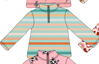 Custom moq 5 each style eta 6-7weeks baby girl clothes long sleeve top 6-25.8.15