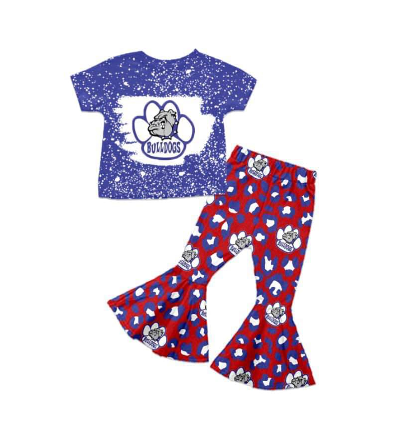 custom moq 3 eta 6-7weeks baby girl clothes Team short-sleeved trousers sets