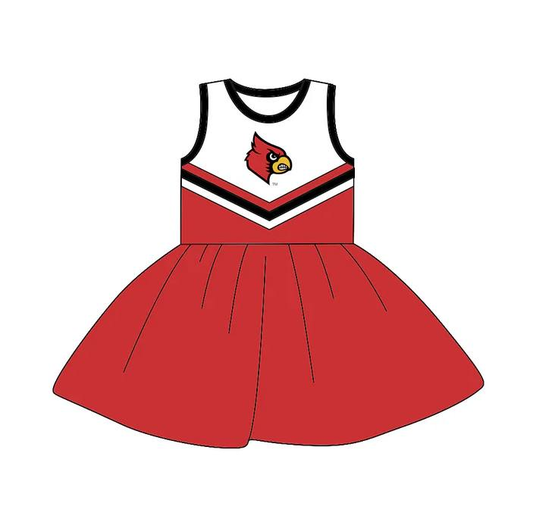 Custom moq 5 each style eta 6-7weeks baby girl clothes team red sleeveless dress-25.8.21