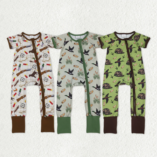 RTS NO MOQ Sibling Baby boy clothes duck hat short-sleeved rompers