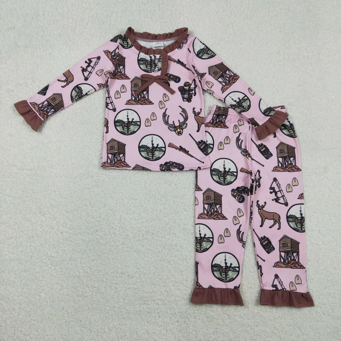 RTS NO MOQ Sibling baby girls clothes duck long sleeve pants sets