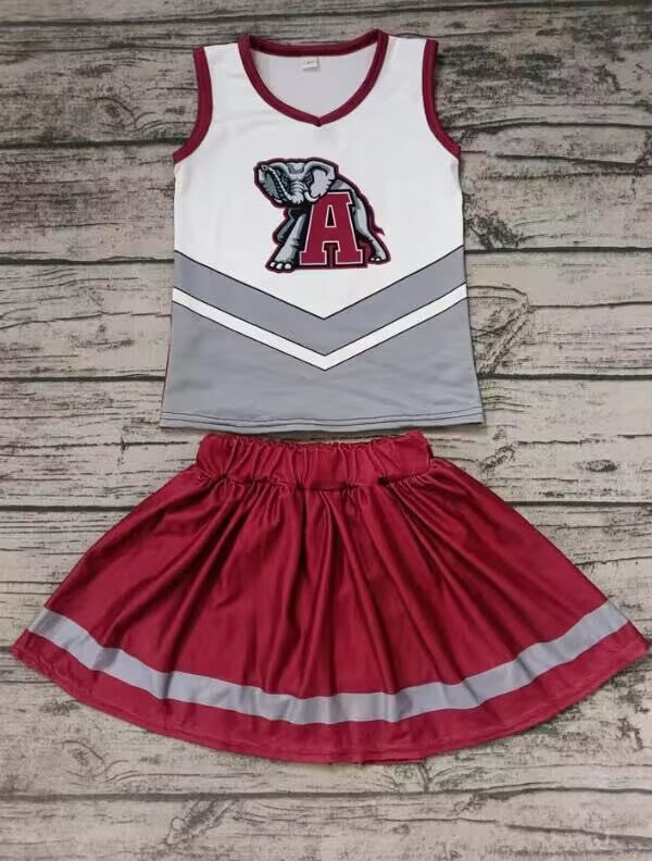 Custom moq 3 eat about 6-8 weeks A red Sleeveless Top-Short Skirt Set