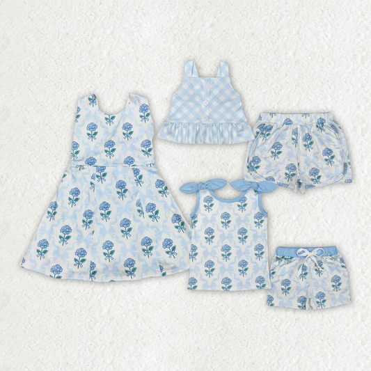 RTS NO MOQ Girls clothes floral short sleeve Clothes Sets