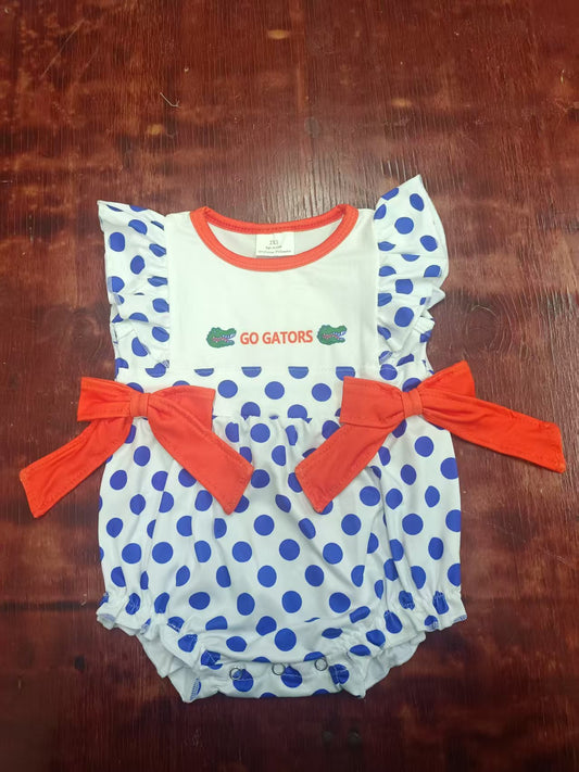 Custom moq 3 eta 6-7weeks baby girls clothes team flying sleeve romper