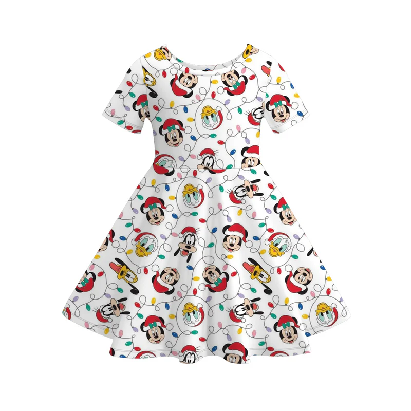 Custom moq 5 each style eta 6-7weeks Christmas baby girl short sleeve dress and long sleeve pants sets and shorts sets and top 1 and top 2 and adult dress-25.7.21