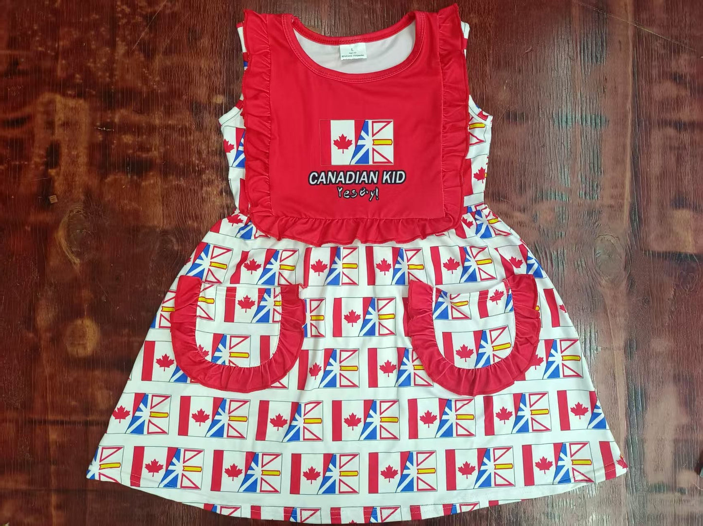 Custom moq 3 eta 6-7weeks baby girl clothes red sleeveless dress