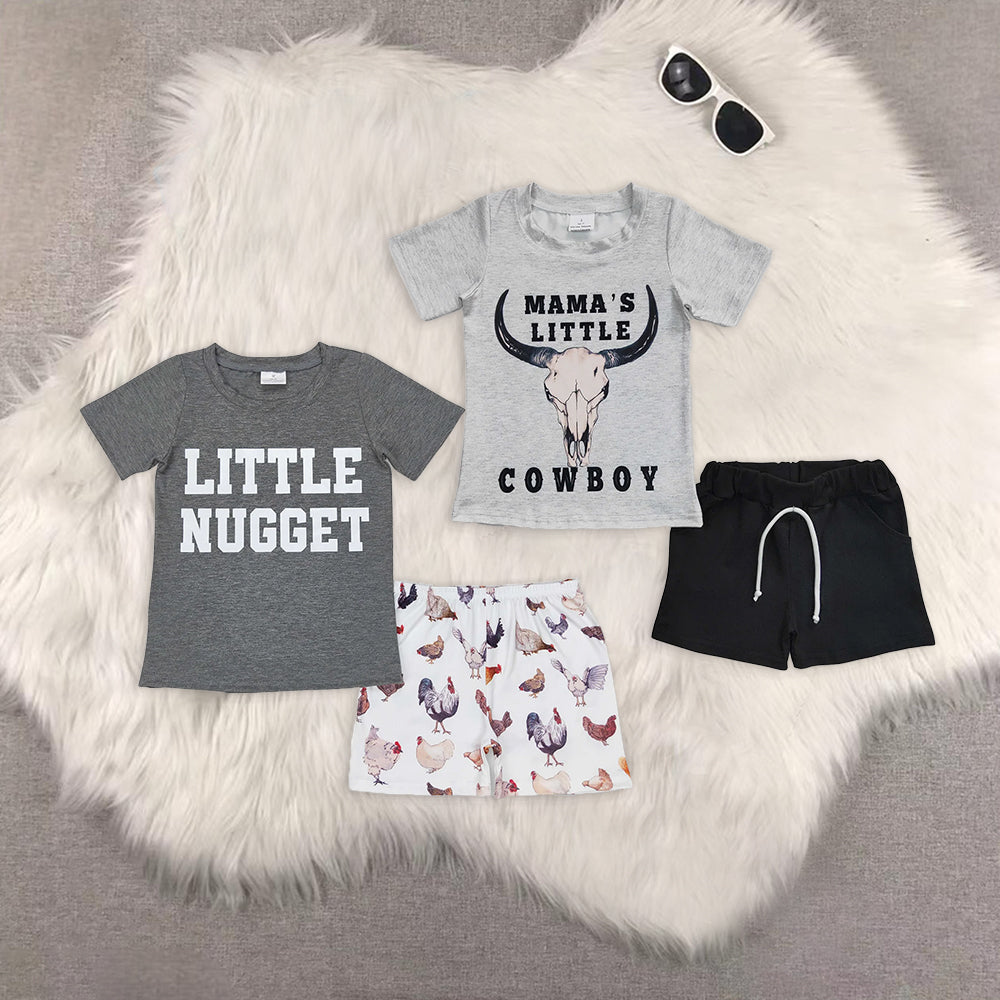 RTS NO MOQ baby boys Clothes short sleeve shorts Sets