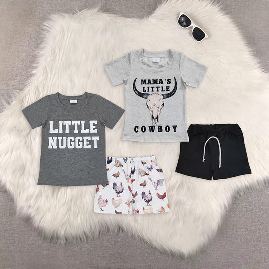 RTS NO MOQ baby boys Clothes short sleeve shorts Sets