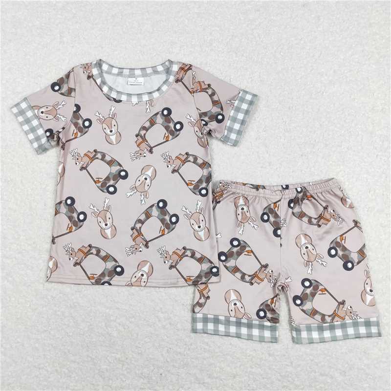 RTS NO MOQ short-sleeved shorts suit & short-sleeved sets and short sleeve pants