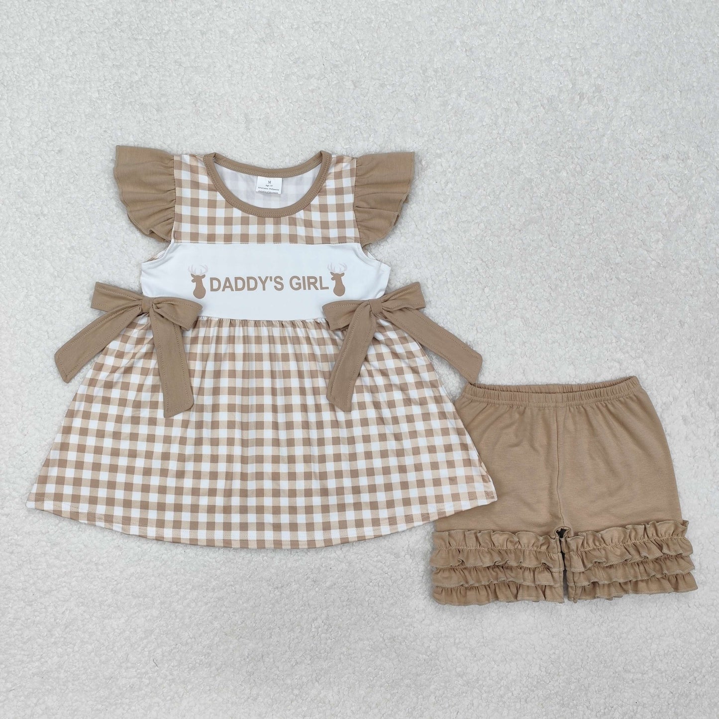 RTS Boys and girls daddy Short Sleeve Shorts sets dress romper
