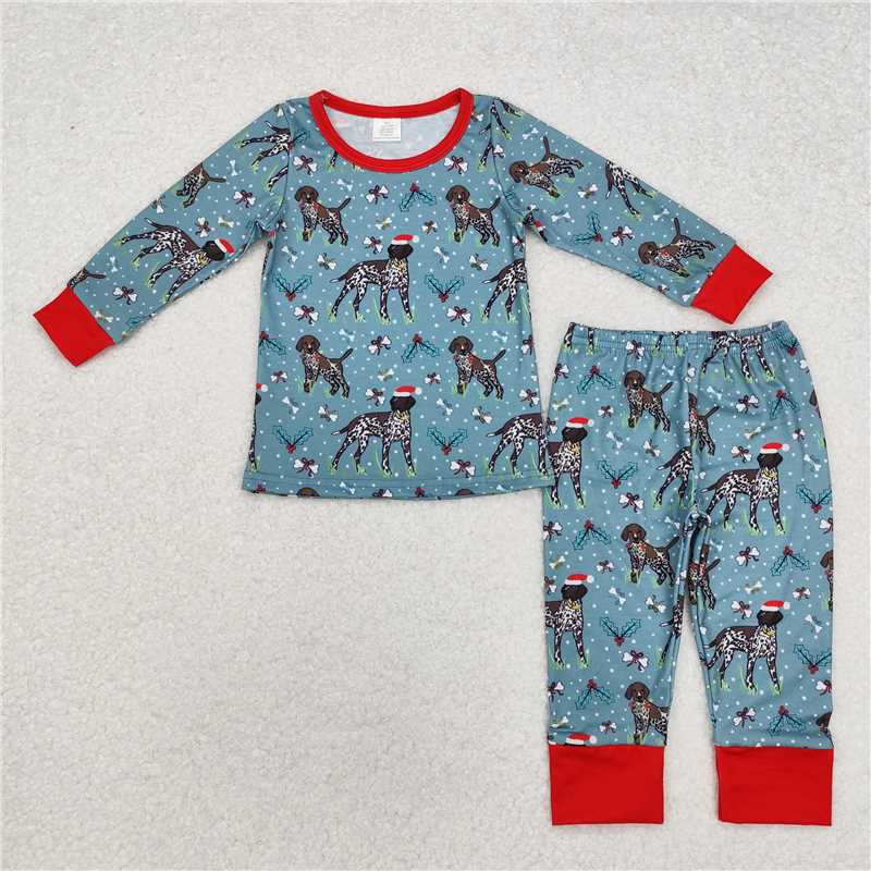 Baby Boys Christmas Dogs Collection - Pajama Set & Zipper Romper