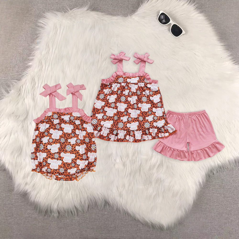 RTS baby girls clothes daddy Short Sleeve Shorts sets romper