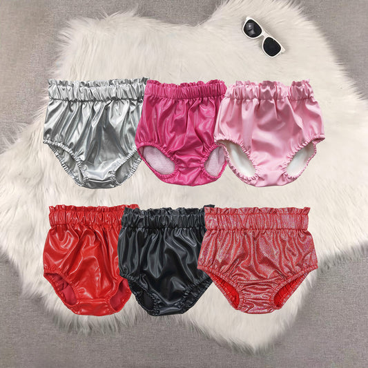 RTS NO MOQ baby girls clothes summer leather briefs