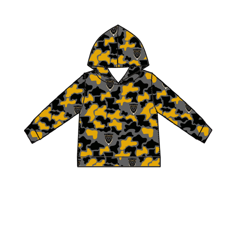 custom moq 5 mix size XY071807 Baby Girls Camo Printed Long Sleeve Team Casual Hoodie Top
