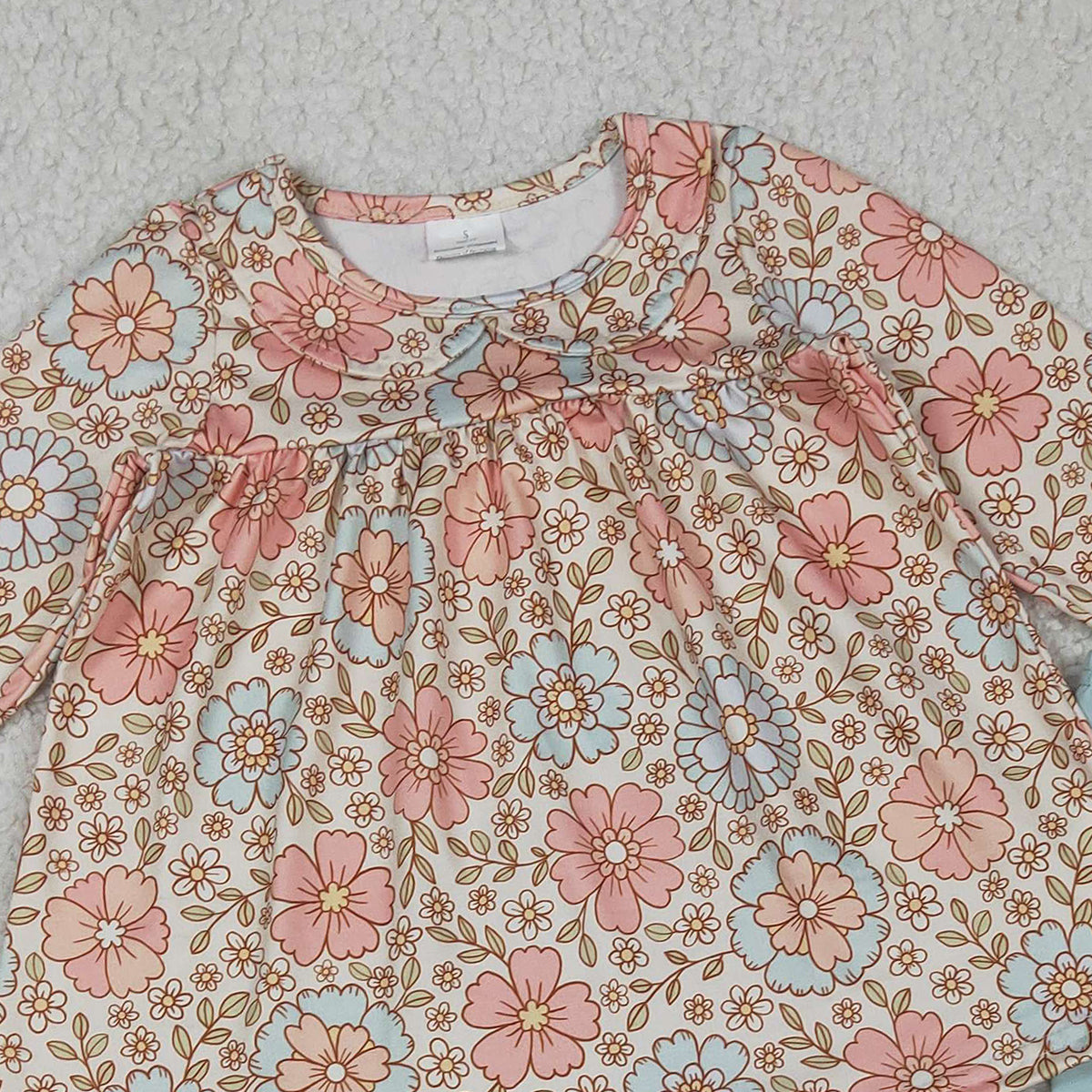 RTS NO MOQ GLP1195 Baby Girls' Fall Floral Tunic Legging Pants Outfit