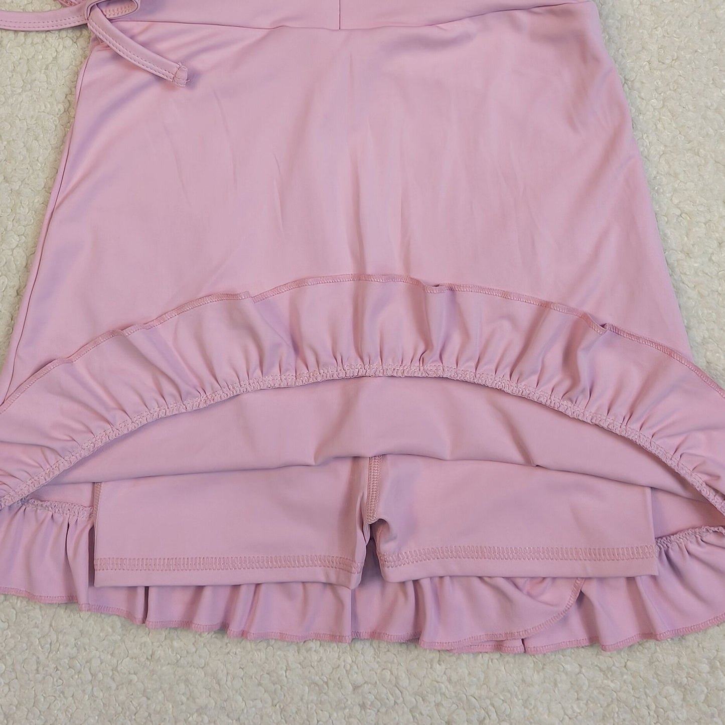 RTS NO MOQ GSD3034 Baby Girls Ruffle Knee Length Dress Pink Sleeveless Yoga Active Casual Outfit