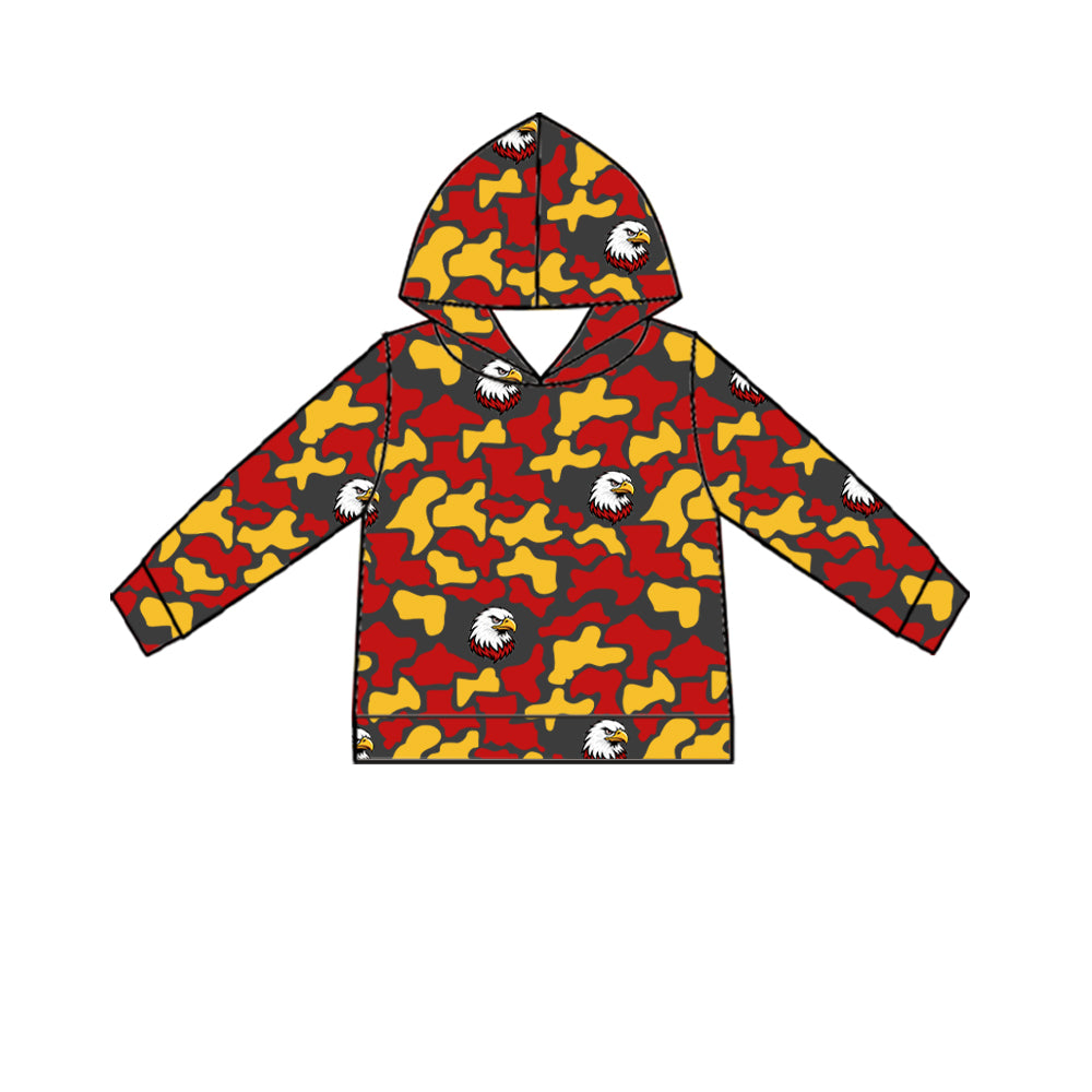 custom moq 5 mix size XY071807 Baby Girls Camo Printed Long Sleeve Team Casual Hoodie Top
