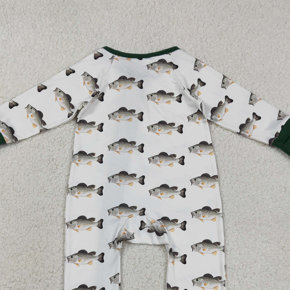RTS NO MOQ LR2531 Baby Boys Long Sleeve Rompers Fishing Hunting Two-Way Zip Clothing