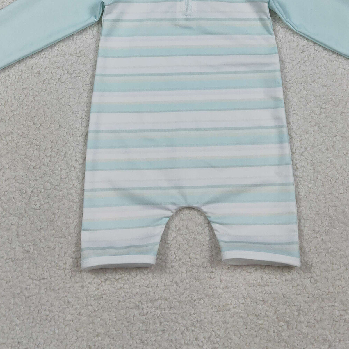 RTS NO MOQ S0650 Baby Girls Aqua Blue Stripe Romper Swimsuit for Infants Summer