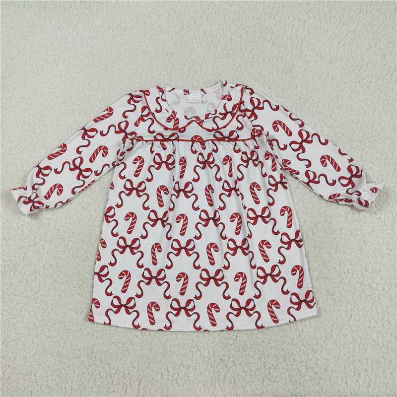 Baby Girls Christmas Candy Cane Collection - Ruffle Pants Set & Peter Pan Collar Dress