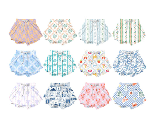 3.31 custom each style moq 5eta 4-6week Sibling Sister baby girl clothes summer shorts 1 and shorts 7 match family design