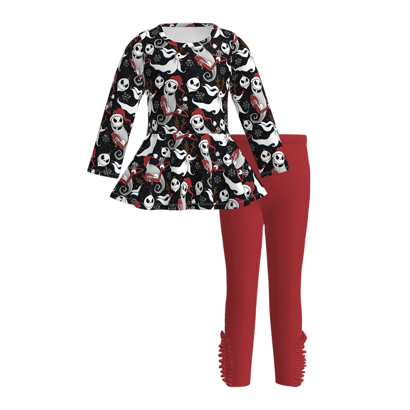 Custom moq 5 each style eta 6-7weeks baby girl clothes long sleeve pants sets 1 and sets 6-25.7.19