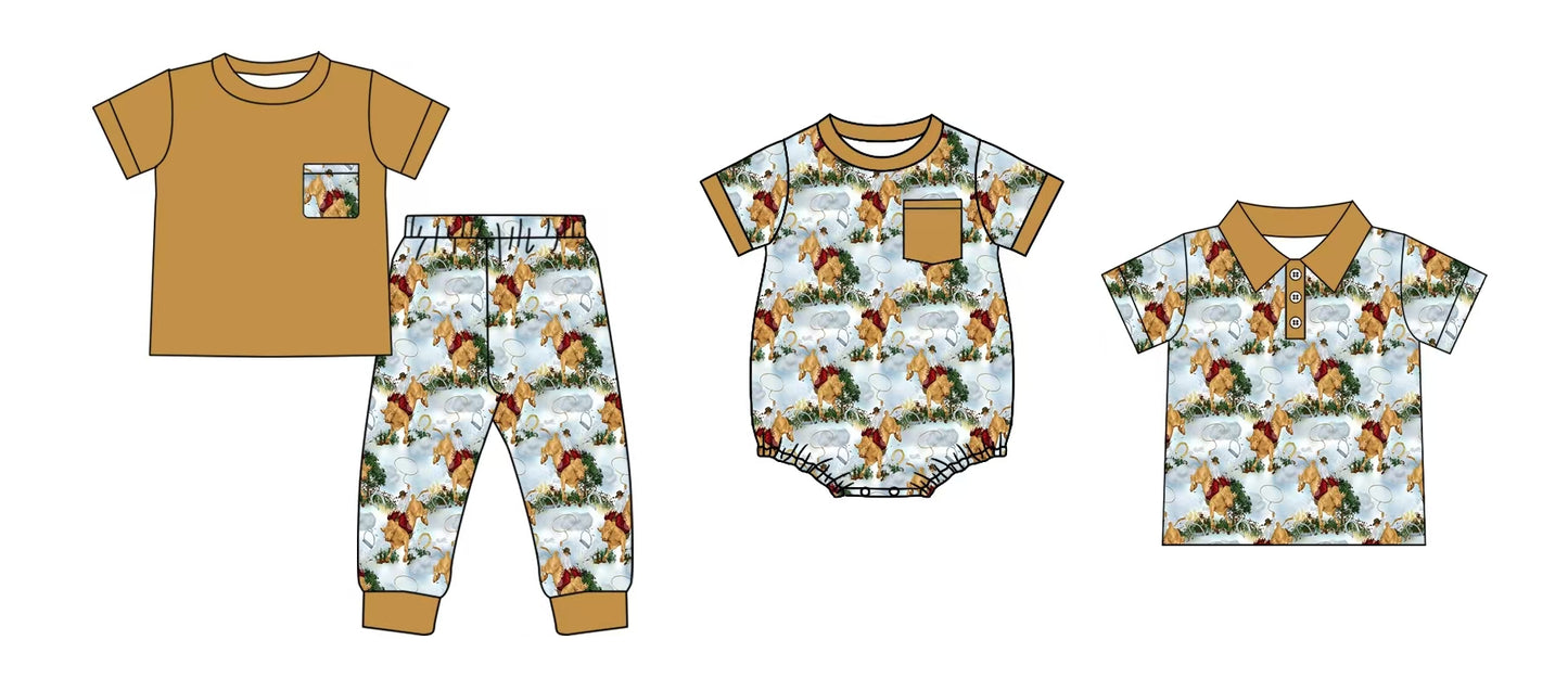 12.5 custom each style moq 5eta 4-6week Sibling Sister baby boy sets and top and rompers match family design