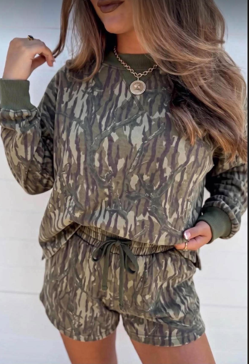 custom moq 5 mix size Ralynsl0101 Baby Kids Camo Long Sleeve Sweatshirt And Camo Pant Sets Hoodie Top