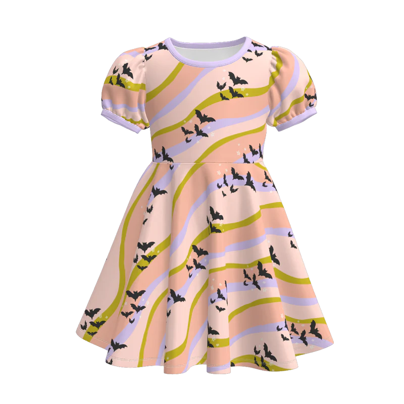 Custom moq 5 each style eta 6-7weeks baby girls summer short sleeve dress