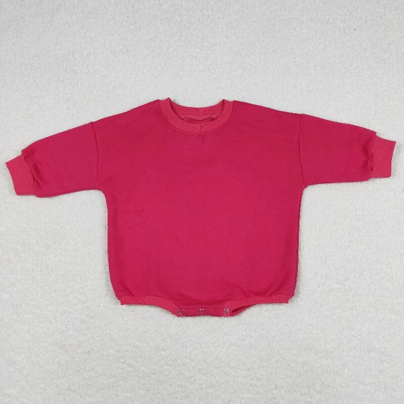 RTS NO MOQ Sibling baby girl boys clothes Fleece-lined long-sleeved bodysuits