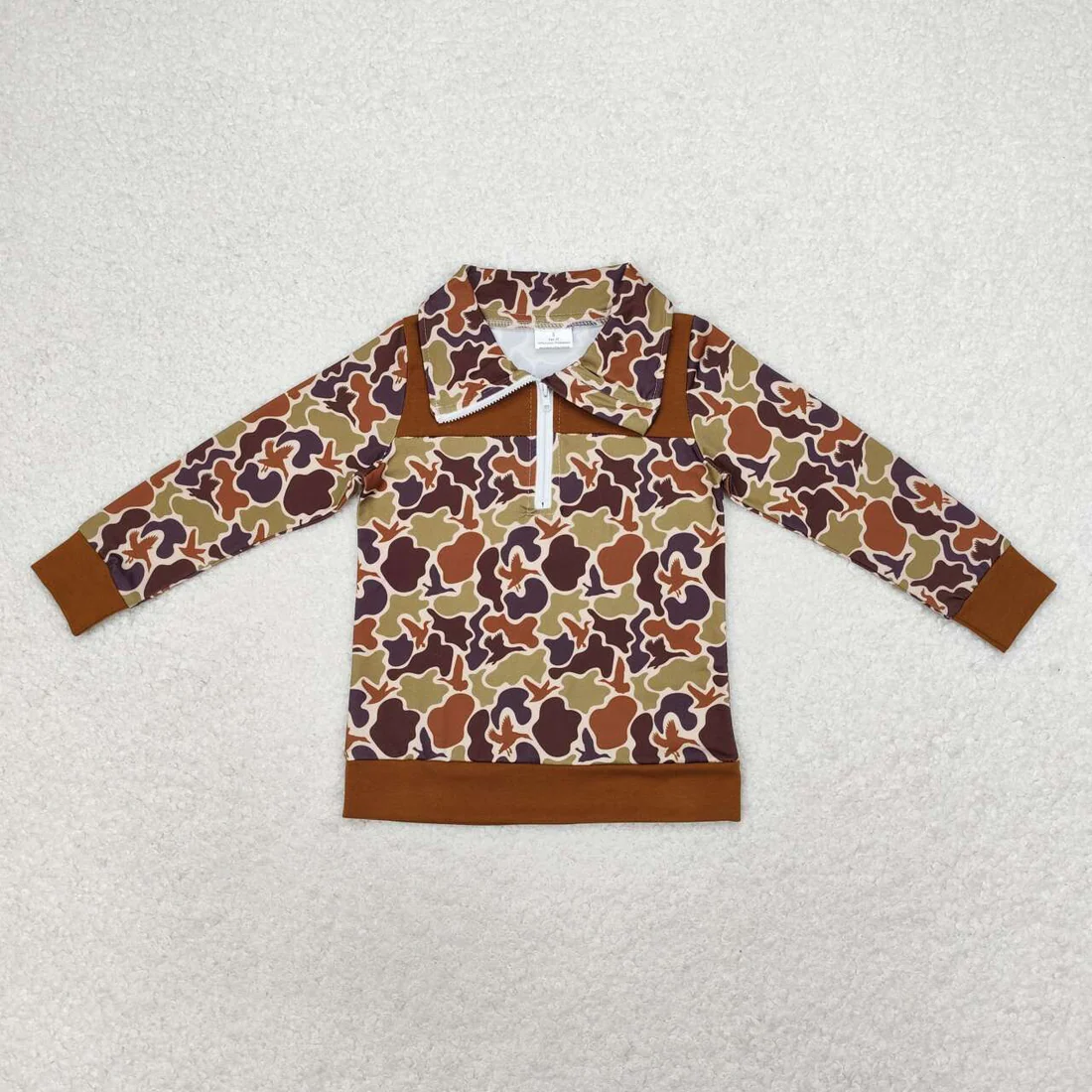 RTS NO MOQ Sibling baby boy girl clothes camouflage hooded long sleeve tops 3 and romper