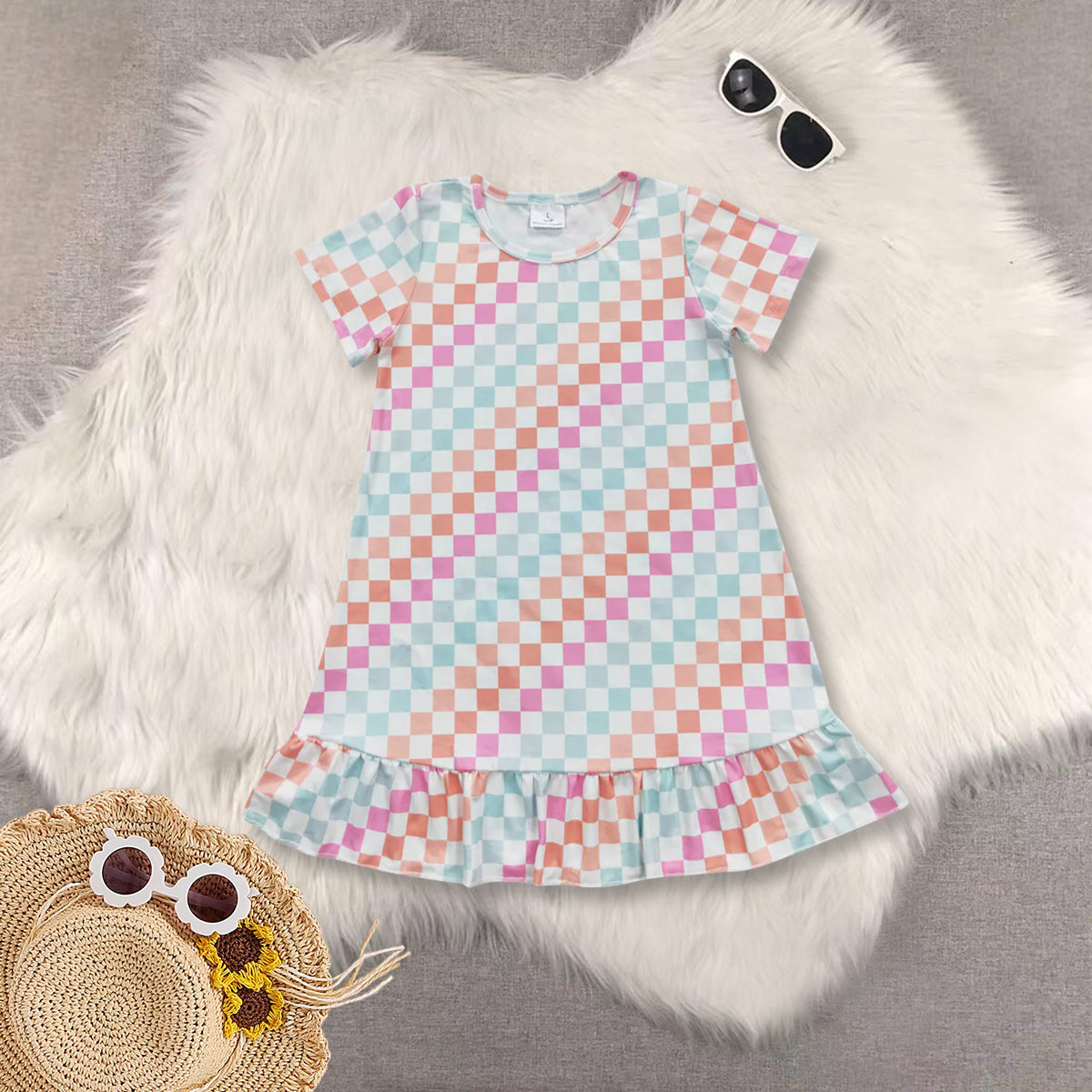 RTS baby girls clothes summer short Sleeve dress