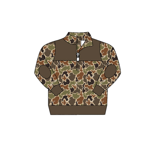 5.11 custom each style moq 5 eta 4-5 week Camouflage style printed long sleeve tops for boys and girls