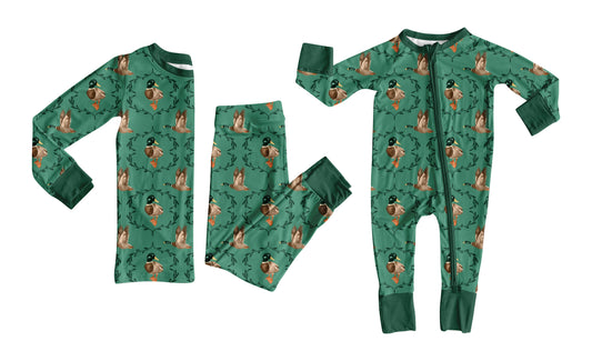 25.8.6 custom each style moq 5eta 4-6week Sibling Sister duck green baby boy long sleeve pants sets and rompers match family design