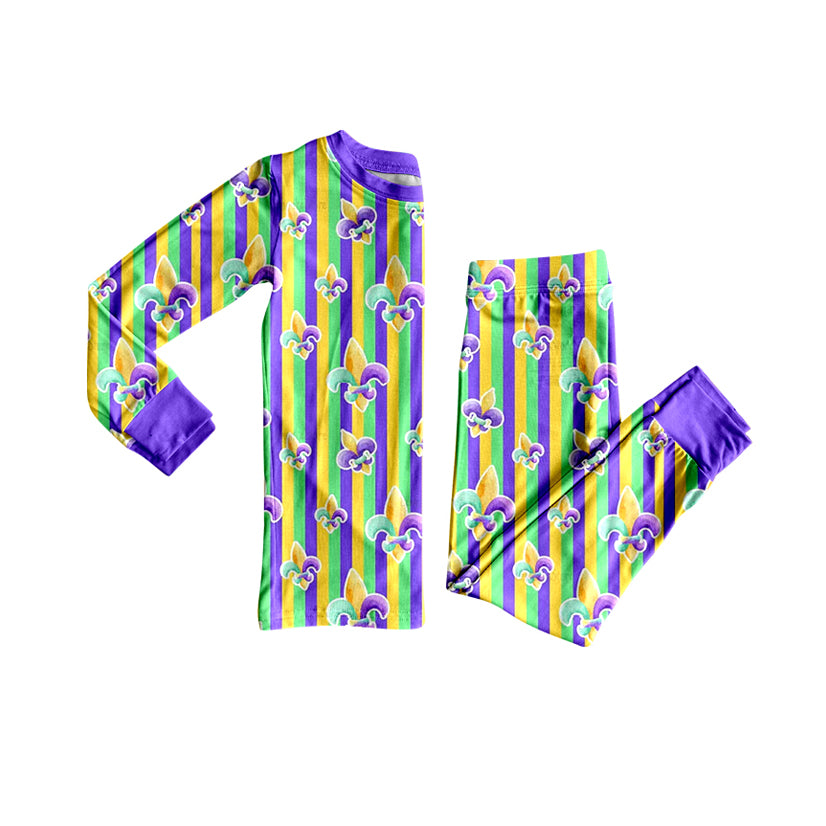25.9.6 custom each style moq 5eta 4-6week Sibling Sisters mardi gras baby girl long sleeve pants sets and dress and rompers match family design