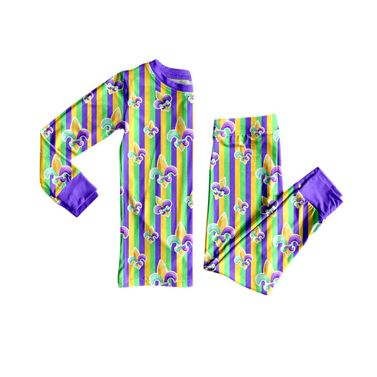 25.9.6 custom each style moq 5eta 4-6week Sibling Sisters mardi gras baby girl long sleeve pants sets and dress and rompers match family design
