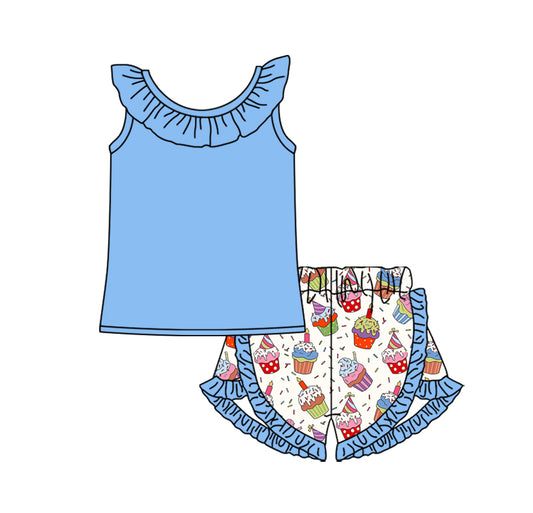 11.27 custom each style moq 5eta 4-6week Sibling Sister duck baby girl short sleeve shorts fish sets 1 and easter sets 2 match design