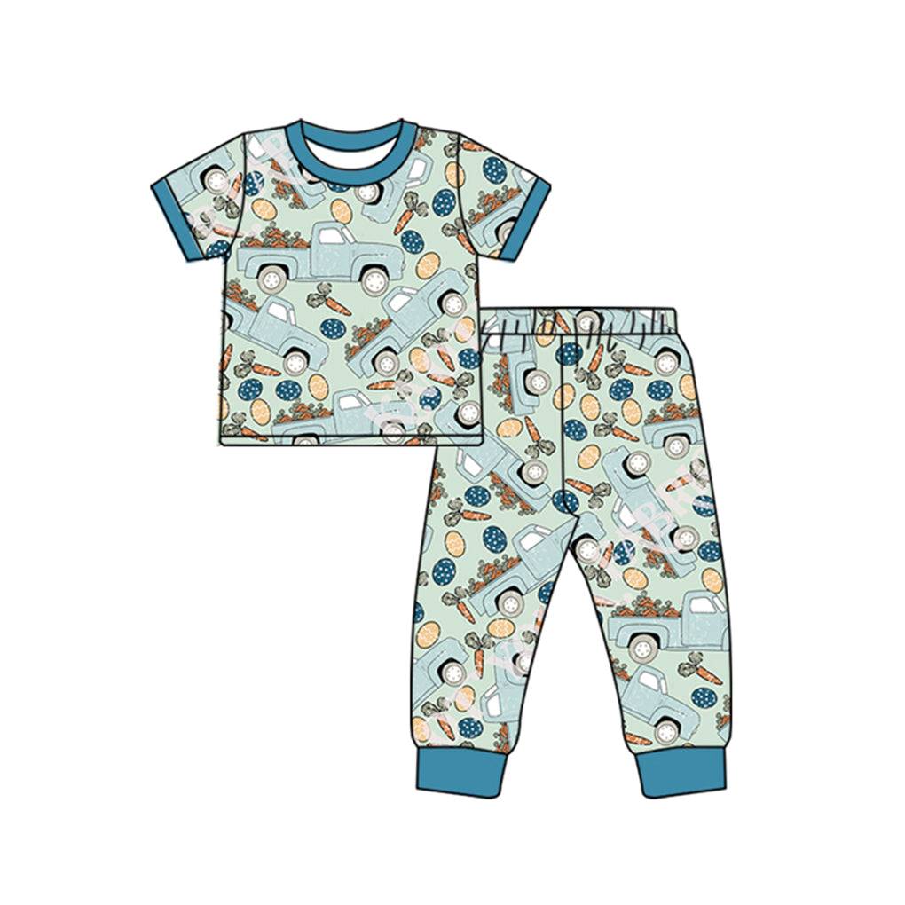 10.21 custom each style moq 5eta 4-6week Sibling Sister easter carrot baby boys short sleeve sets and rompers match design