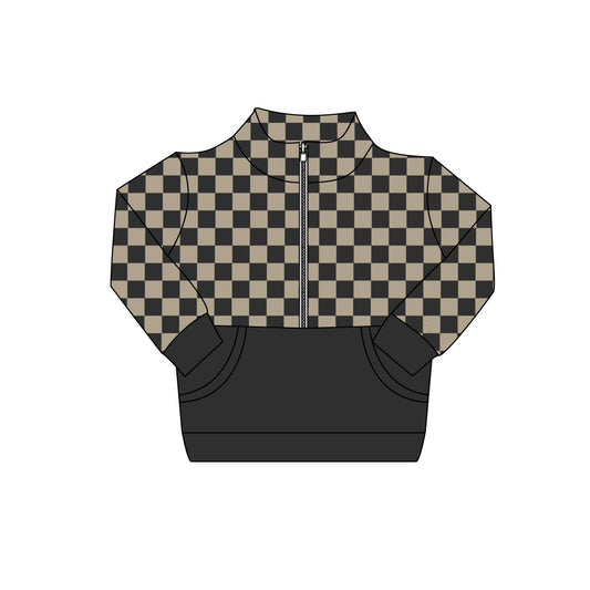 25.8.28 custom each style moq 5eta 4-6week Sibling Sister plaid baby boy long sleeve top 6