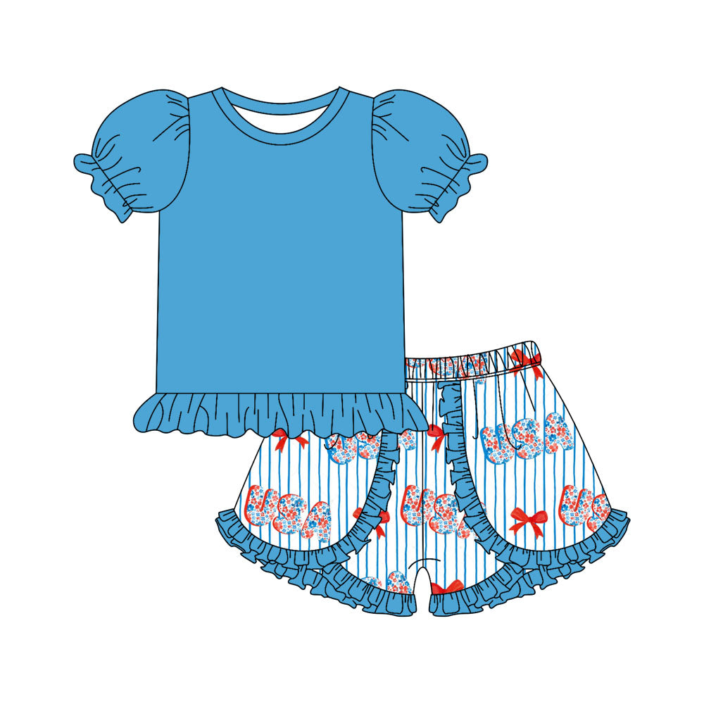 3.26 custom each style moq 5eta 4-6week Sibling Sister baby girls short sleeve set and set 8 match design