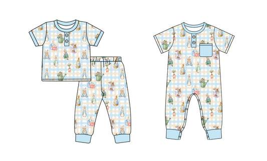 25.10.2 custom each style moq 8 eta 6-8week Sibling Sisters easter baby boy clothes short sleeve pants sets and romper match family design