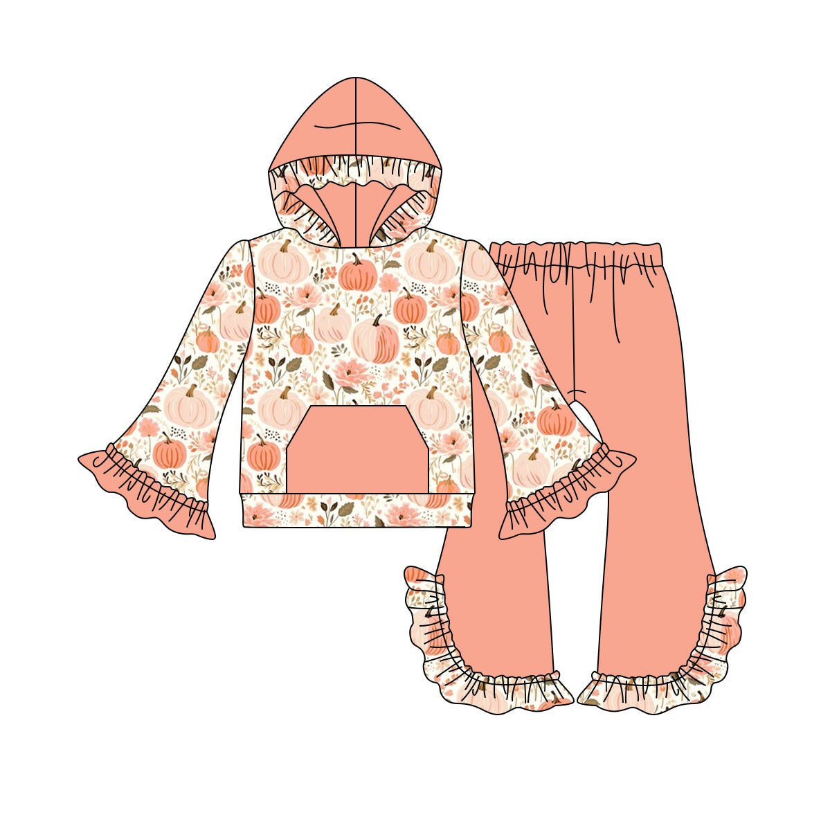 5.29 custom each style moq 5 eta 4-5week baby girls clothes hooded long sleeve lace pants outfits