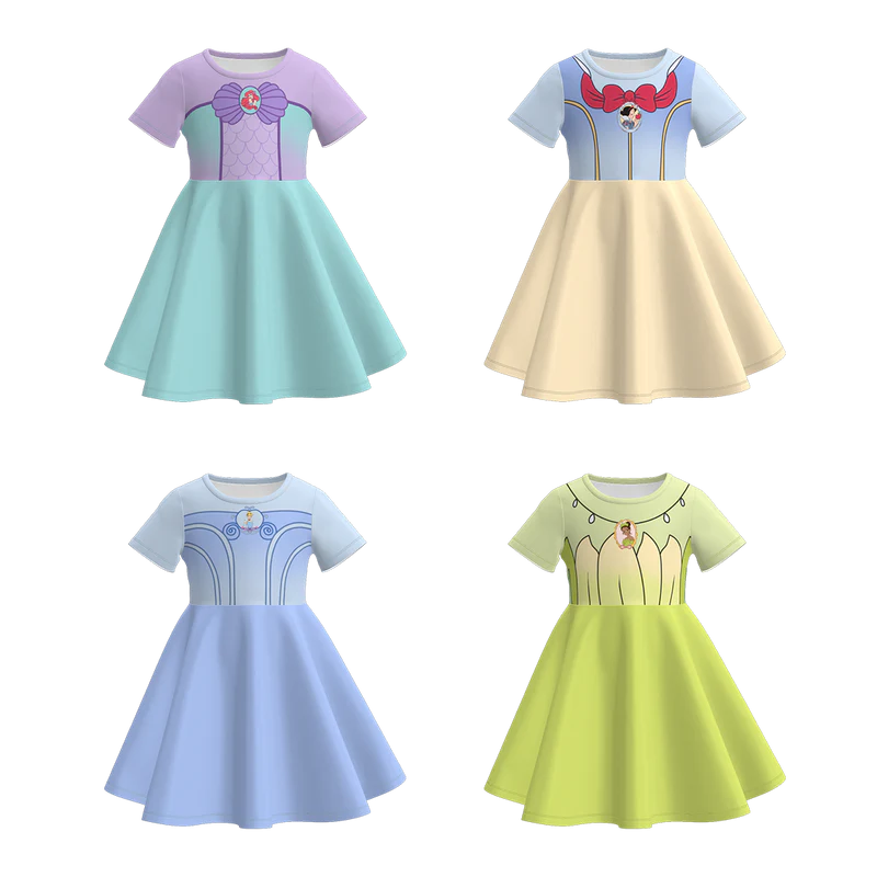 Custom moq 5 each style eta 6-7weeks milk silk baby girls summer short sleeves dresses-25.7.14