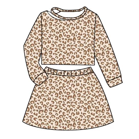Custom moq 5 each style eta 6-7weeks baby girls summer long sleeve skirts shorts sets -25.7.25
