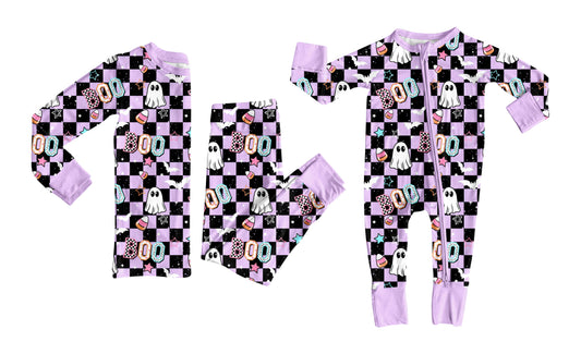 25.8.6 custom each style moq 5eta 4-6week Sibling Sister ghost BOO baby boy long sleeve pants sets and rompers match family design