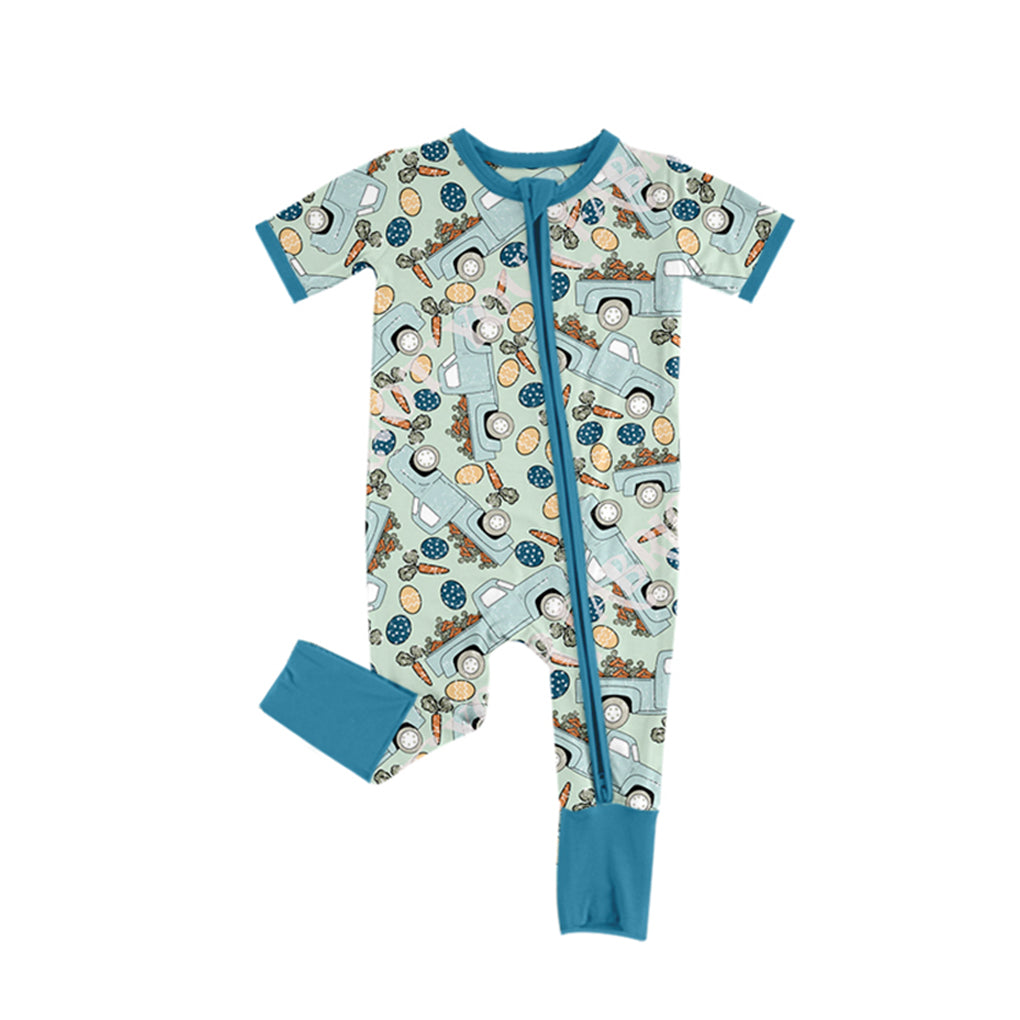10.21 custom each style moq 5eta 4-6week Sibling Sister easter carrot baby boys short sleeve sets and rompers match design