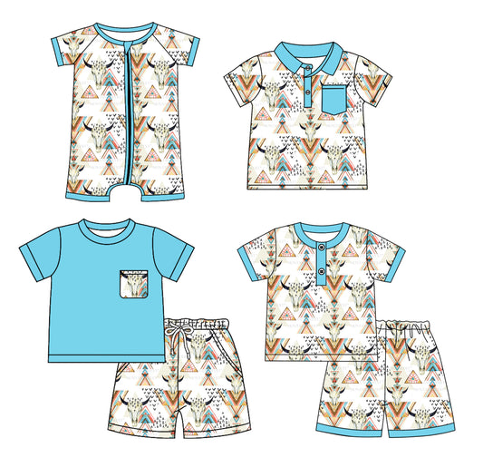 3.19 custom each style moq 5eta 4-6week Sibling Sister cow head baby girl sets 1 and sets 2 and boy rompers and top match family design