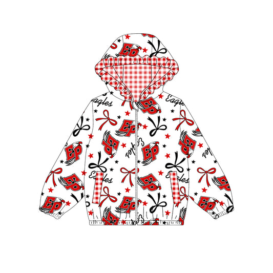 Custom moq 5 mix size milk silk summer teams baby girls clothes lace bow hooded long sleeve top-25.9.2
