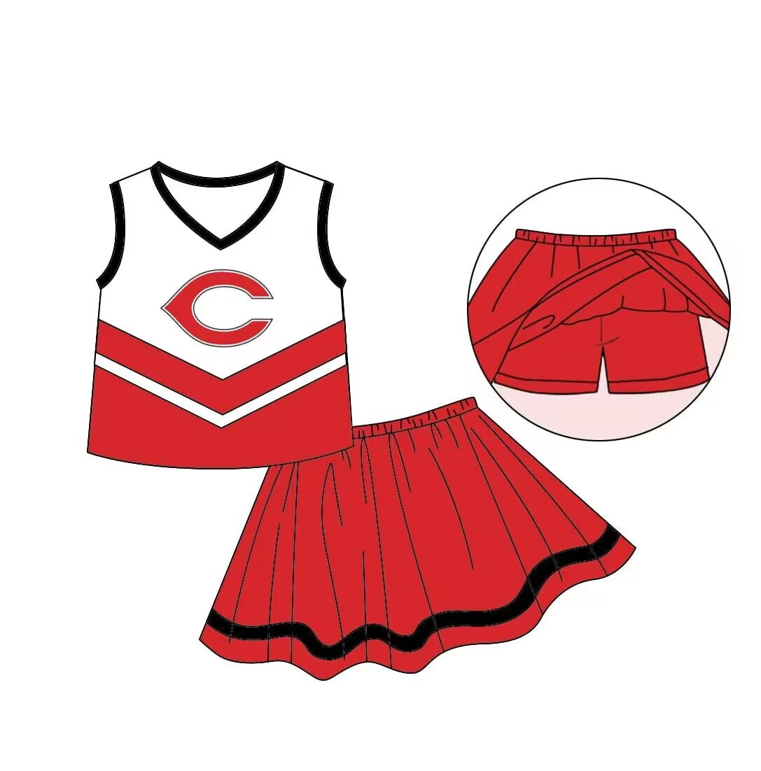 Deadline August 21 custom no moq Red cheerleading outfit